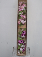 Bloemensteker roze gemengd 17cm - 24 stuks    